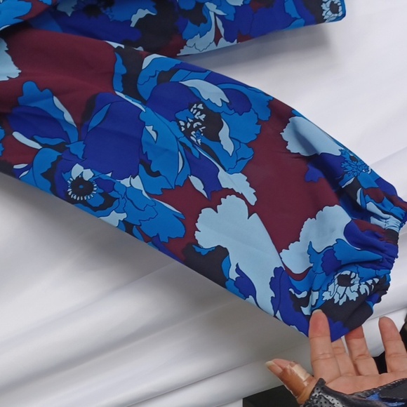 Who What Wear Floral Balloon Sleeve Blouse - Picture 4 of 8